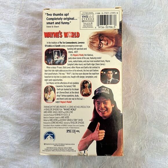 Wayne’s World VHS Tape Entertainment Wayne and Garth Crazy Comedy Classic - Picture 2 of 3